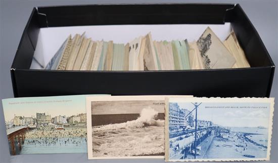 A collection of Edwardian postcards views of Brighton and Hove